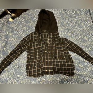 Forever 21 plaid cropped hoodie!